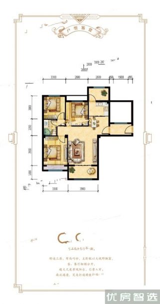 建面建筑面积：约106平米