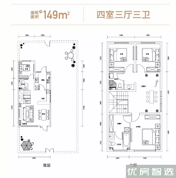 建面建筑面积：约149平米