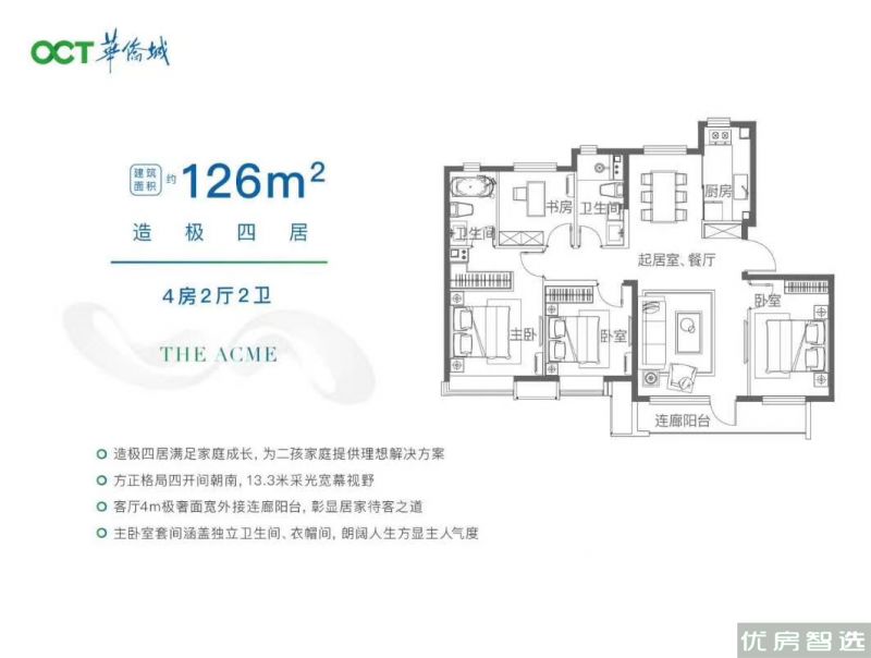 建面建筑面积：约126平米