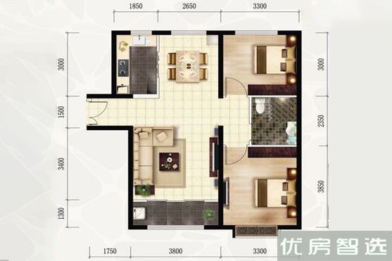 建面建筑面积：约91平米