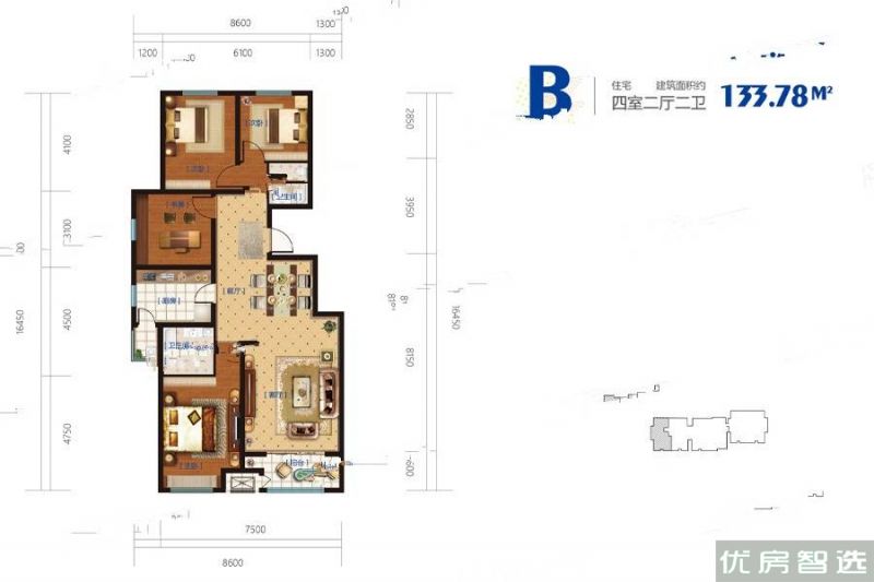 建面建筑面积：约122平米