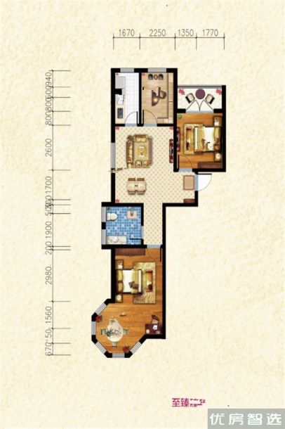 建面建筑面积：约92平米