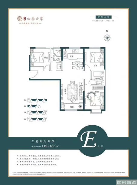 建面建筑面积：约119平米