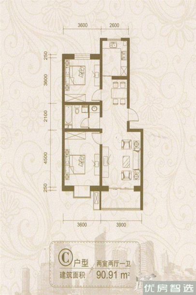 建面建筑面积：约85平米