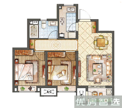 建面建筑面积：约78平米