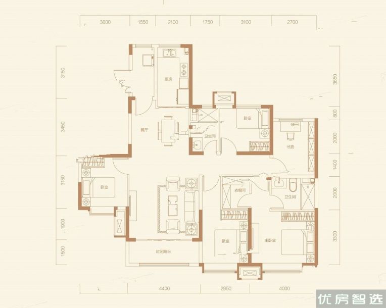 建面建筑面积：约156平米