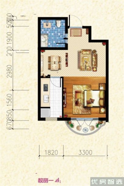 建面建筑面积：约45平米