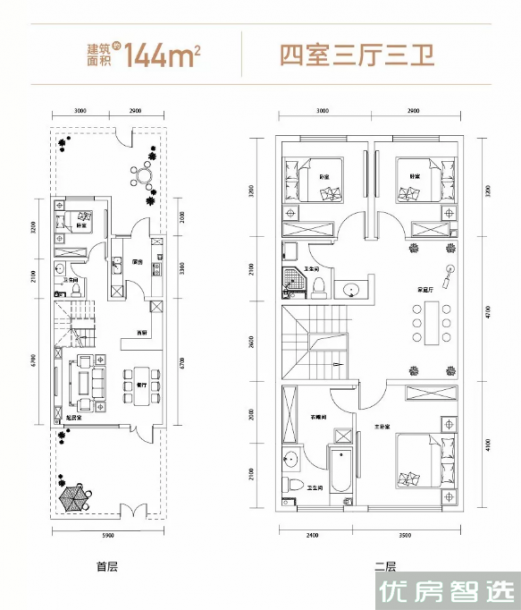 建面建筑面积：约144平米