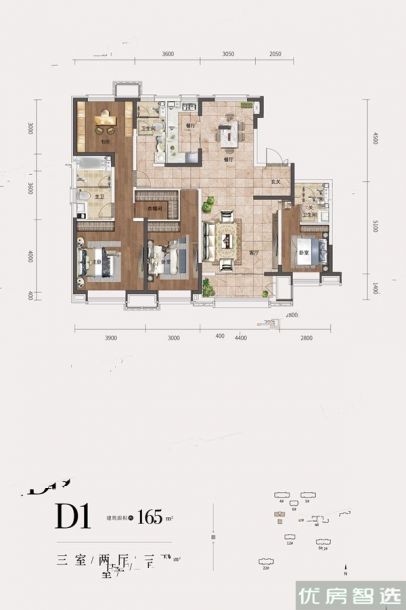 建面建筑面积：约165平米