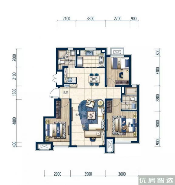 建面建筑面积：约110平米