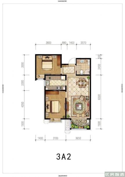 建面建筑面积：约85平米