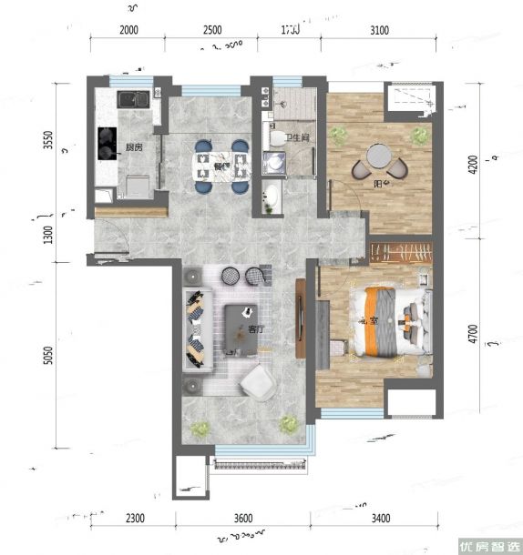 建面建筑面积：约88平米