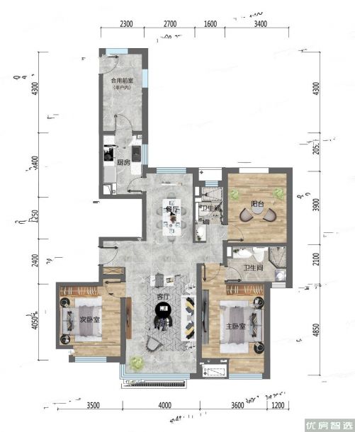 建面建筑面积：约134平米