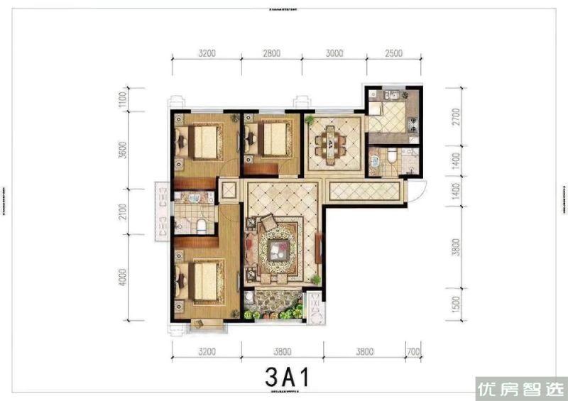 建面建筑面积：约110平米