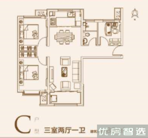 建面建筑面积：约89平米