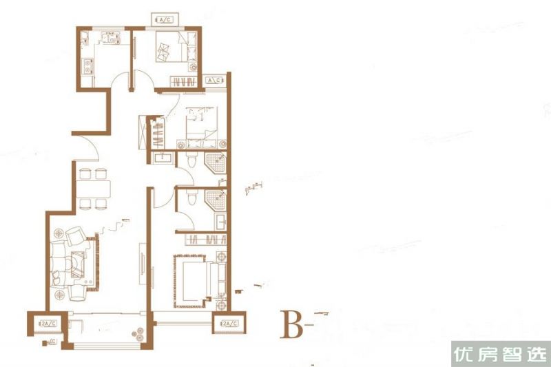 建面建筑面积：约96平米