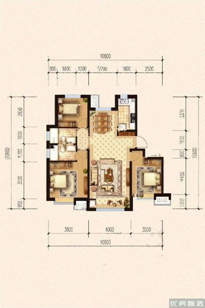 3室2厅2卫建面0